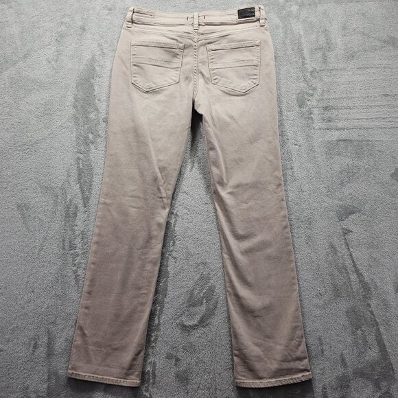 Dear John Jeans Womens Sz 26 Beige Playback Cuffed Cropped Straight Stretch - Picture 2 of 11